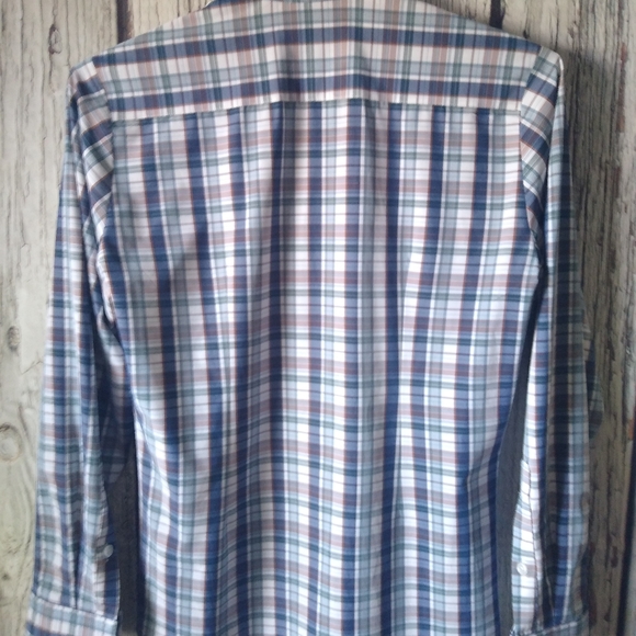 Mizzen+Main Leeward Stretch Trim Fit Plaid Check Button Up Shirt Size Small - Picture 3 of 3